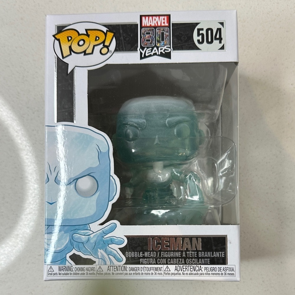 Funko Pop Iceman #504 Marvel 80 Years Edition Vinyl Bobble-Head